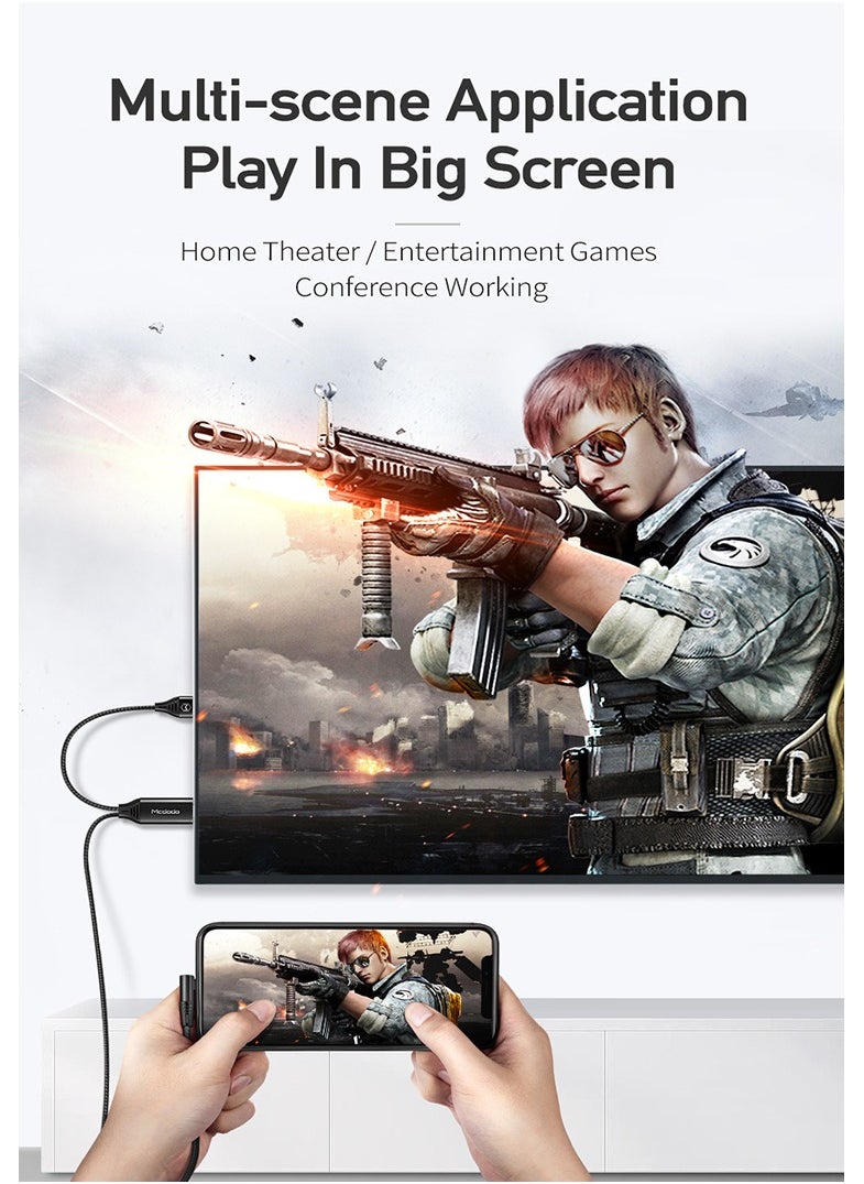 مكدودو كيبل HDMI 4K عالي الدقة للايفون  - Image 3
