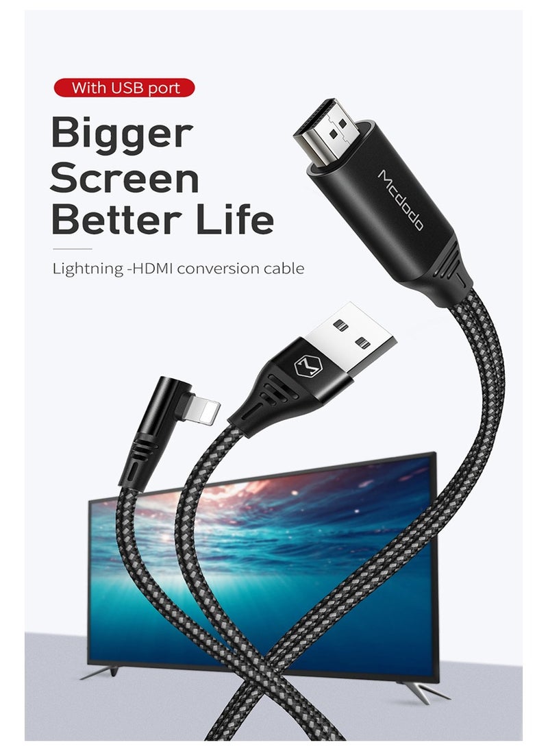 مكدودو كيبل HDMI 4K عالي الدقة للايفون  - Image 5