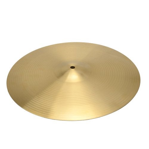 ITSHAND 18 Inch Crash Ride Cymbal for Drum Set, 0.8mm Copper Alloy Bronze Drum Cymbal with Bright Focused Tone, Golden Finish Practice Cymbal for Beginner Drummers, Performance - Image 2