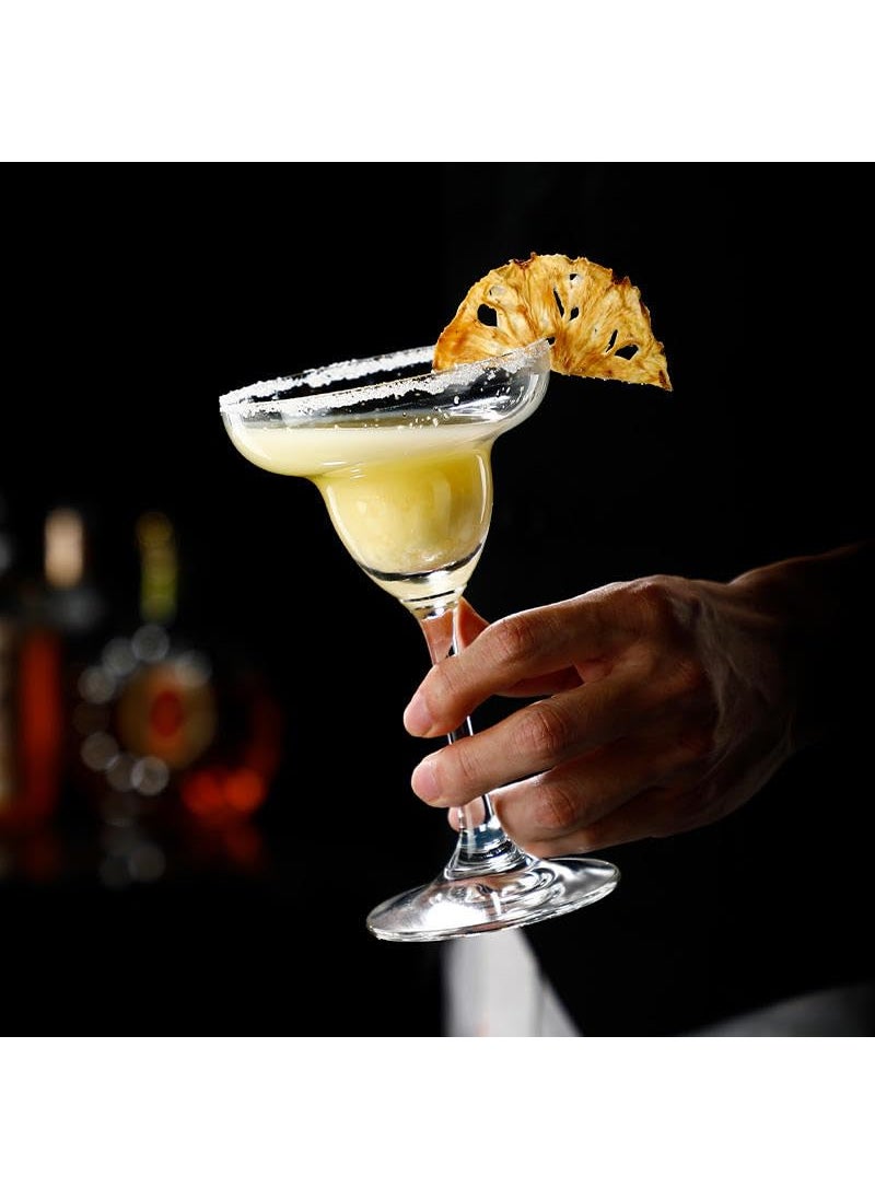 BLISS START BLISS START Margarita Glasses 200ml Crystal Clear Set of 4 Margarita Glasses Elegant Glassware for Margaritas Pina Coladas and Cocktails Clear  - Image 4