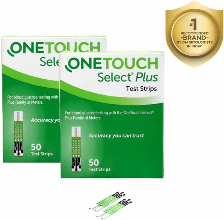 ون تاتش ONETOUCH Select Plus شرائط، عدد 50 قطعة (عبوة تحتوي على 2 شريط، اللون أخضر) - Image 1