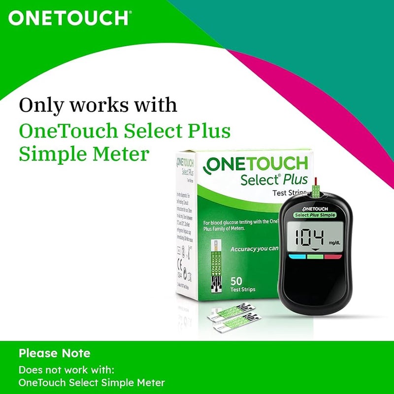 ون تاتش ONETOUCH Select Plus شرائط، عدد 50 قطعة (عبوة تحتوي على 2 شريط، اللون أخضر) - Image 3