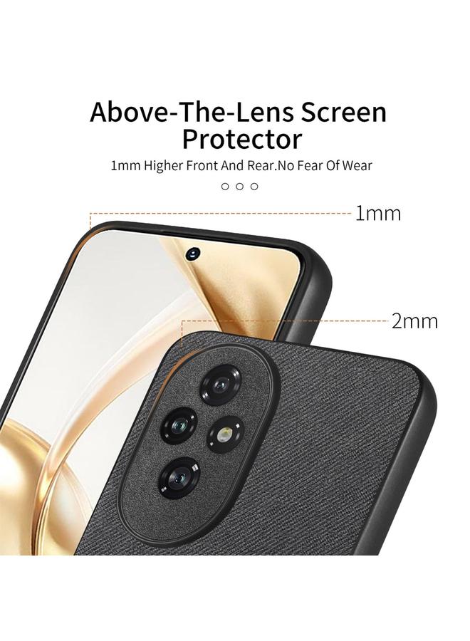 زبون جراب خلفي لهاتف Honor 200 مصنوع من الجلد الصناعي المائل - Image 3