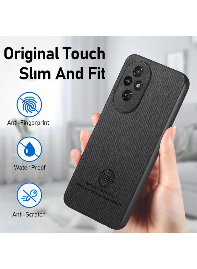 زبون جراب خلفي لهاتف Honor 200 مصنوع من الجلد الصناعي المائل - Image 5