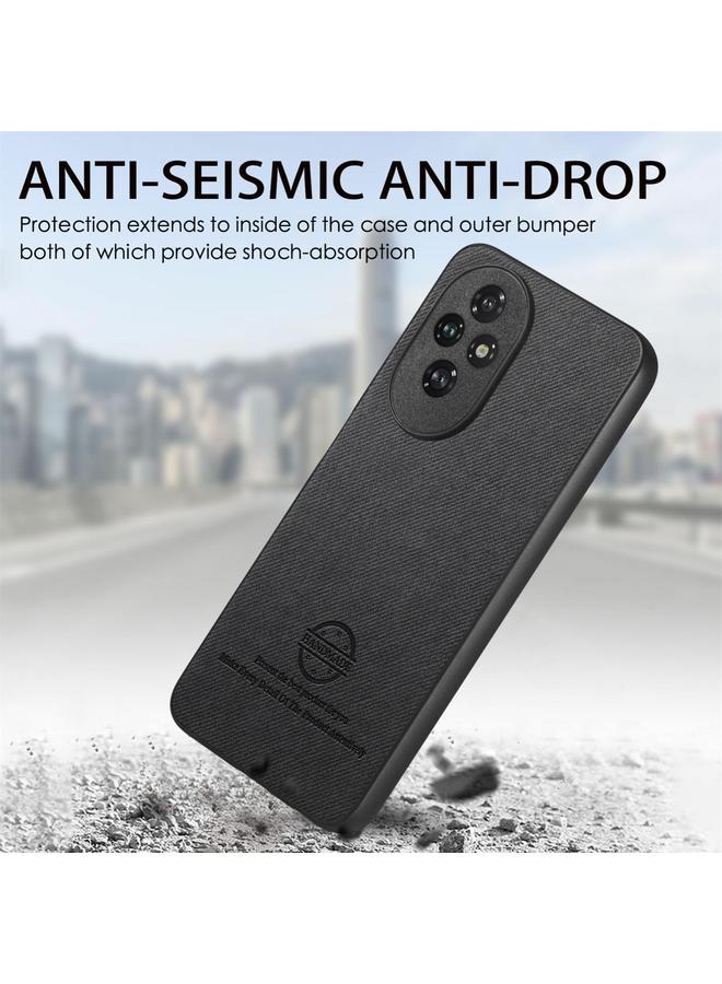 زبون جراب خلفي لهاتف Honor 200 مصنوع من الجلد الصناعي المائل - Image 4