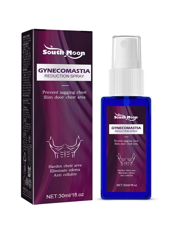 SOUTH MOON Gynecomastia Reduction Spray, Chest Tightening and Cellulite Melting Spray for Men, Natural Formula for Body Firming, Moisturizing, and Strengthening 30ml - Image 1