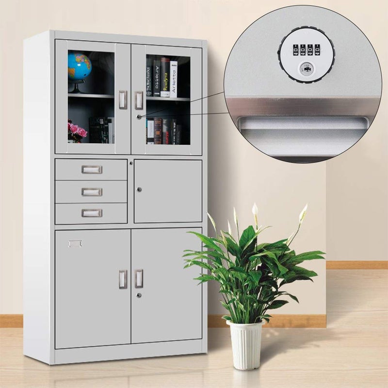 Digital Zinc Alloy Code Combination Cabinet Safe Lock, Password Safe Lock with Keys, 100 - Code Digital Lock for Tool Boxes Drawers Mailboxes School Lockers (Installation Thickness 20mm) - Image 2