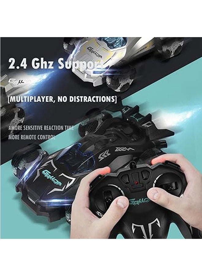 عام سيارة تحكم عن بُعد للأطفال، تتجاوز العقبات وتقوم بالحركات المذهلة من الجهتين، سيارة ألعاب كهربائية بلا أسلاك للمغامرات في الطرق الوعرة. تتميز بسرعتها العالية وضوء الموسيقى، وتعمل بتقنية 2.4G مع شحن كهربائي، مثالية للعب الممتع للأطفال. - Image 5