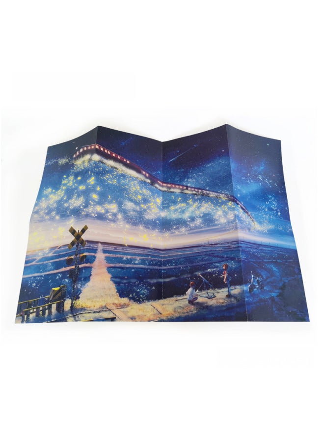 Itu Art Wooden Puzzle 1000 Oil Painting Starry Sky Monet Children's Educational Toys High Difficulty-Color:1000 Wing Double Flying Wooden Partition - Image 5