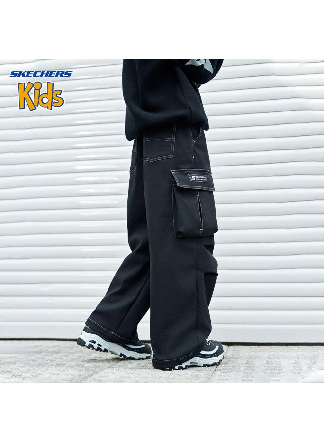 Skechers Kids Boys Cargo Pants Casual Trousers Carbon Black Size 120 - Image 3