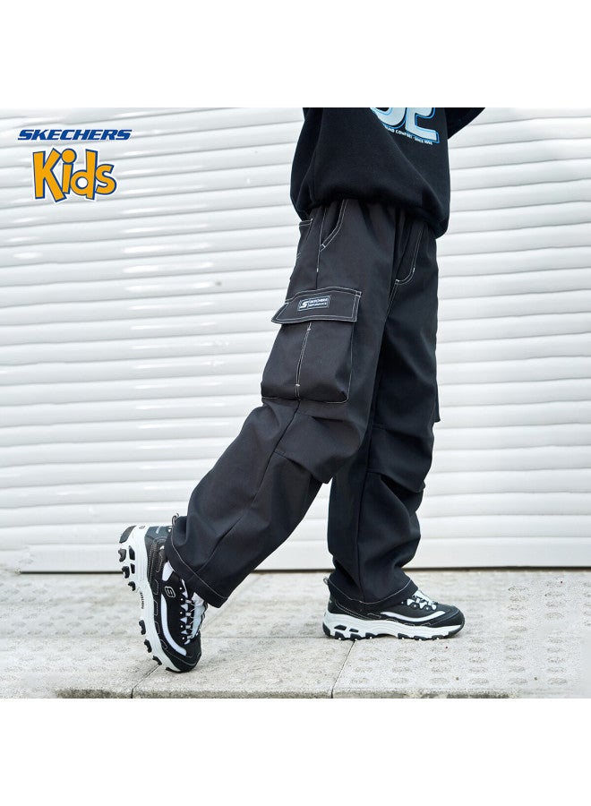 Skechers Kids Boys Cargo Pants Casual Trousers Carbon Black Size 120 - Image 2
