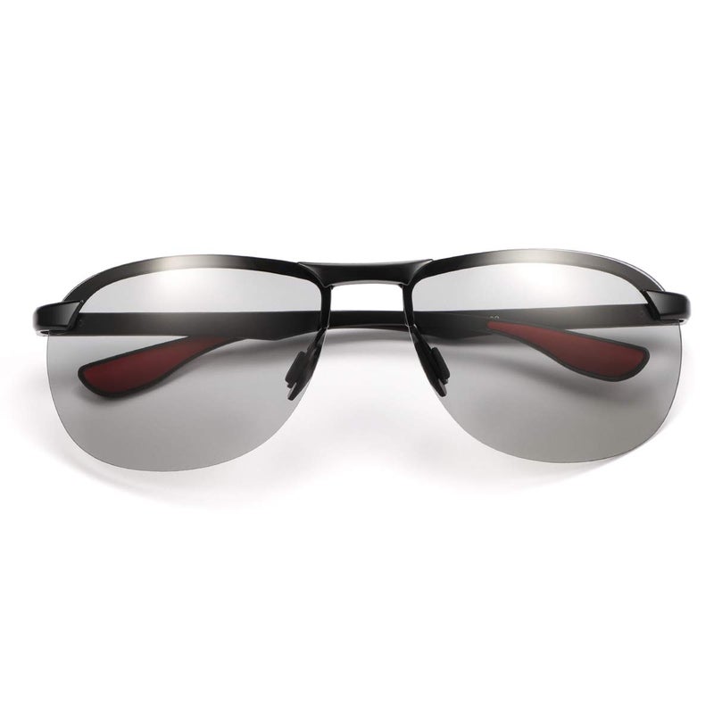 YIMI Polarized Photochromic Driving z87 Sunglasses For Men Women Day and Night safety glasses (photochromic/Black) - Image 1