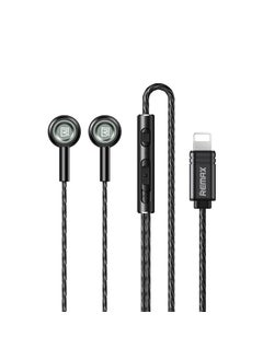 REMAX Metal In-Ear Wired Earphones Noise Cancelling RM-598i apple mouth--bright color