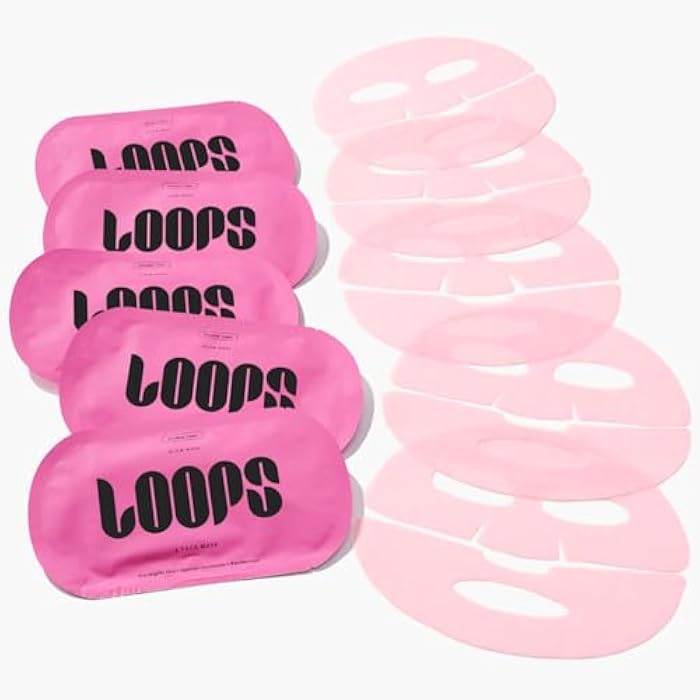 LOOPS DOUBLE TAKE - Hydrogel Korean Face Mask - Calms & Soothes Skin’s Surface - Helps Refine Pores - For All Skin Types - Gifts for Women, Stocking Stuffer - 5 pc - Image 2