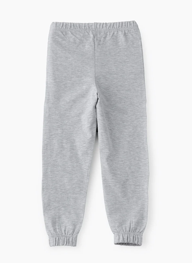 Jelliene Knitted jogger with stripe print at below knee