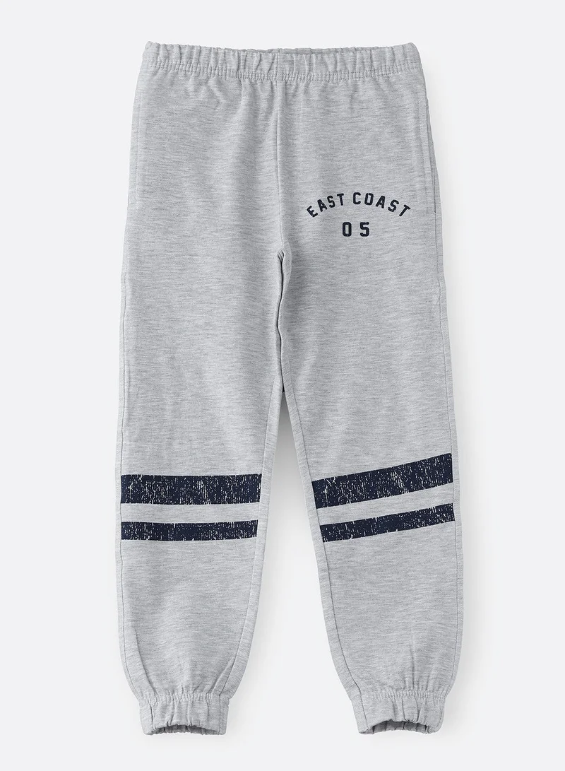 Jelliene Knitted jogger with stripe print at below knee