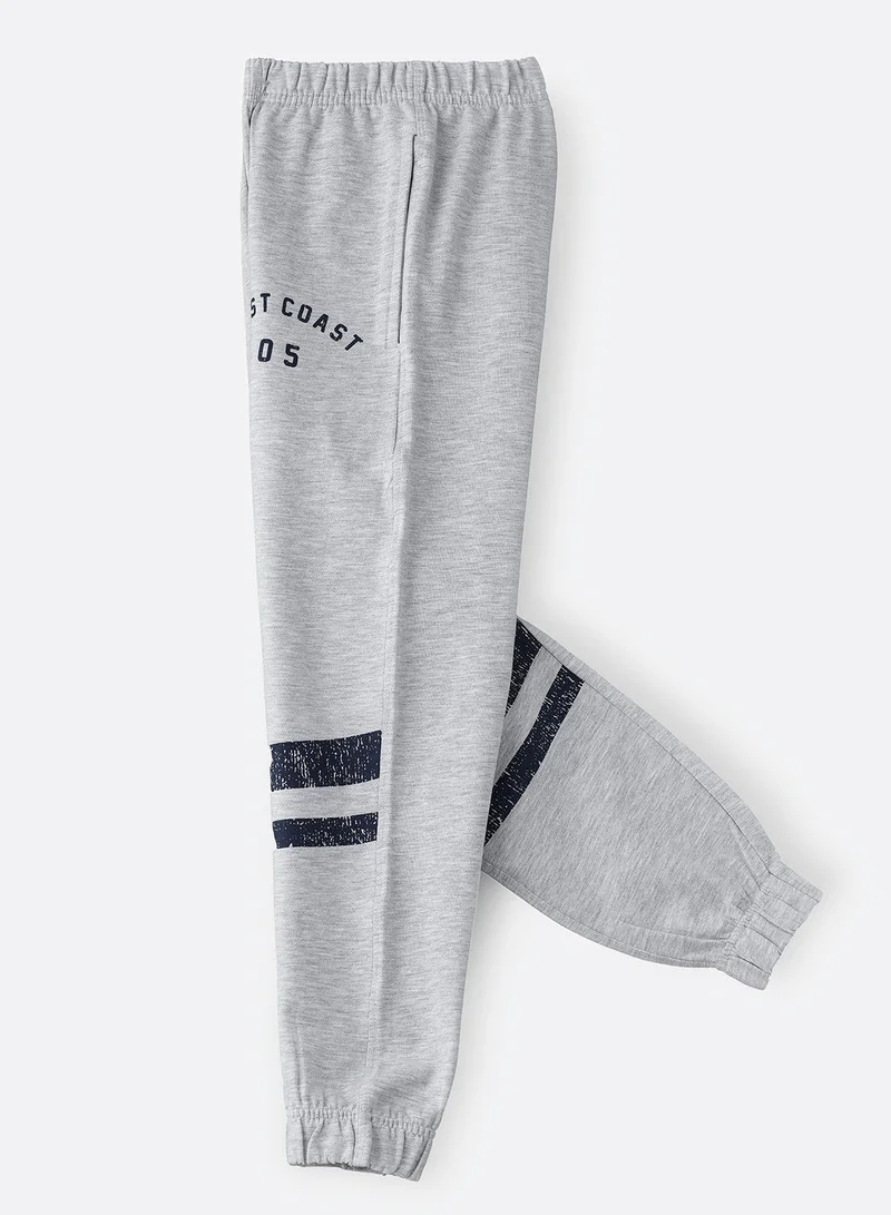 Jelliene Knitted jogger with stripe print at below knee