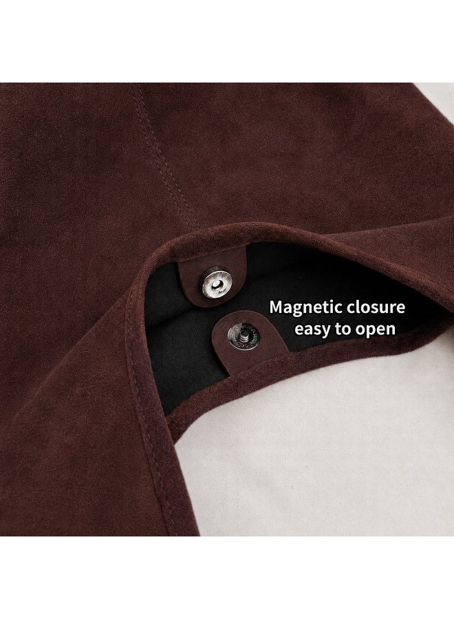 Women's Large Capacity Suede-Effect Hobo Tote Bag, Adjustable Shoulder Strap, Coffee Brown - Image 5