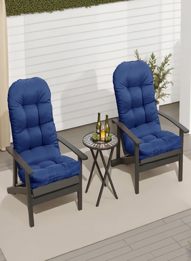 MQK Water-Repellent Adirondack Chair Cushion, Indoor/Outdoor Rocking Chair Cushion with Durable Ties and High Elasticity PP Cotton, Fade-Resistant High Back Patio Chair Cushion for Outdoor Furniture - Image 2