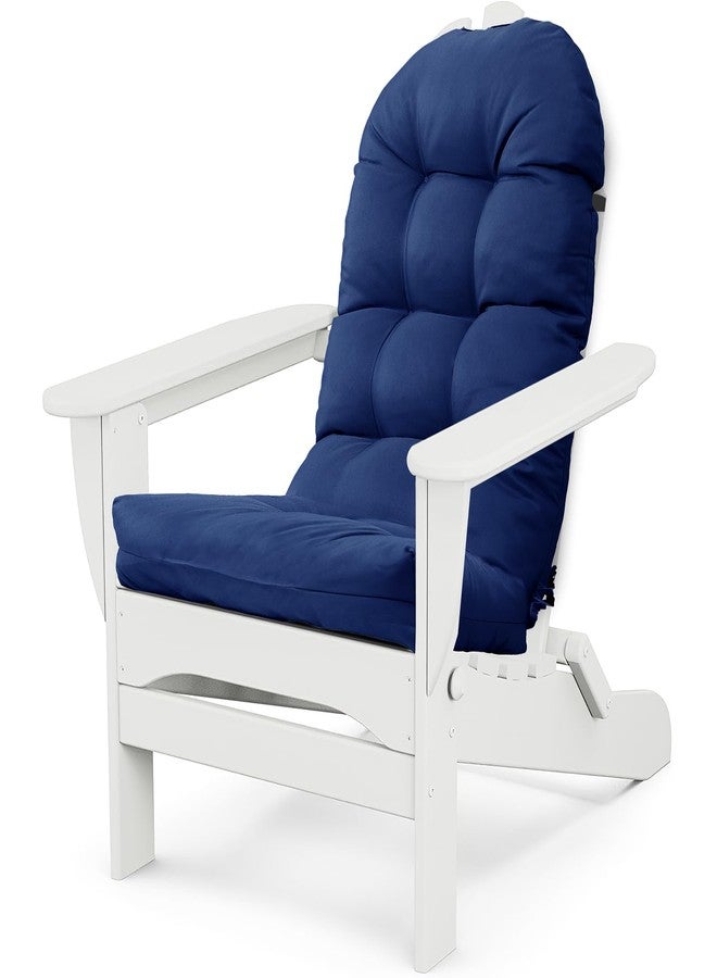MQK Water-Repellent Adirondack Chair Cushion, Indoor/Outdoor Rocking Chair Cushion with Durable Ties and High Elasticity PP Cotton, Fade-Resistant High Back Patio Chair Cushion for Outdoor Furniture - Image 1
