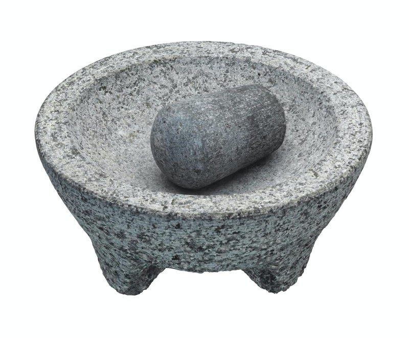 KitchenCraft World of Flavours Granite Mortar and Pestle 20x10cm, Sleeved - Image 1