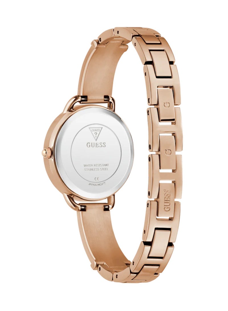 GUESS Women's Tri Bellini Analog Quartz Rose Gold Stainless Steel Watch GW0914L3 - 30mm - Image 4