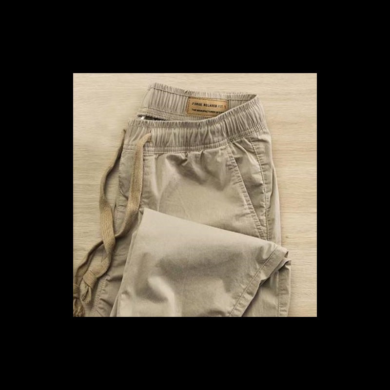 Generic Mens Durable Work Pants Big Size Summer Khaki 