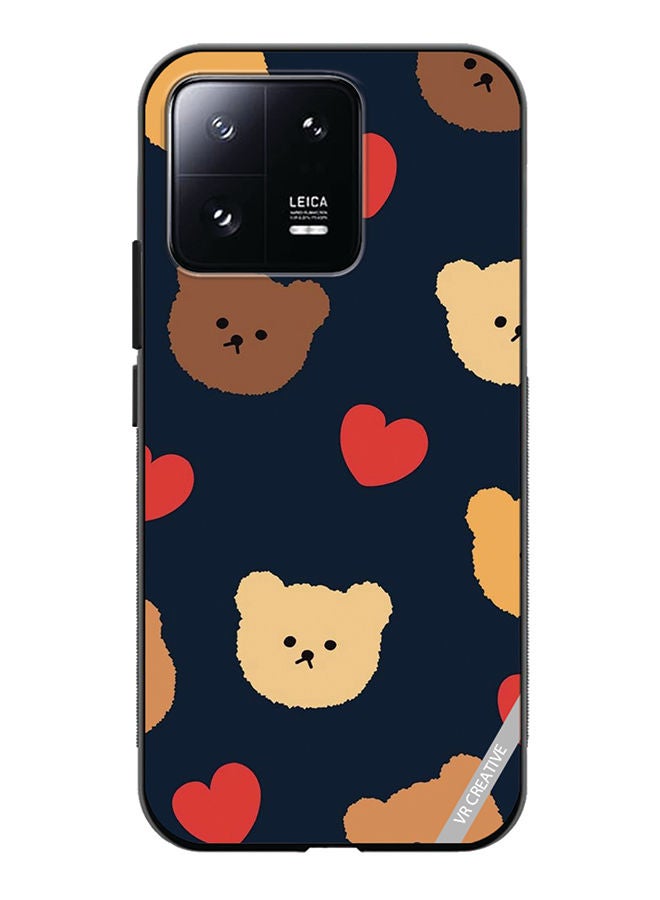 VR CREATIVE Protective Case Cover For Xiaomi 13 Teddy Face Design Multicolour - Image 1