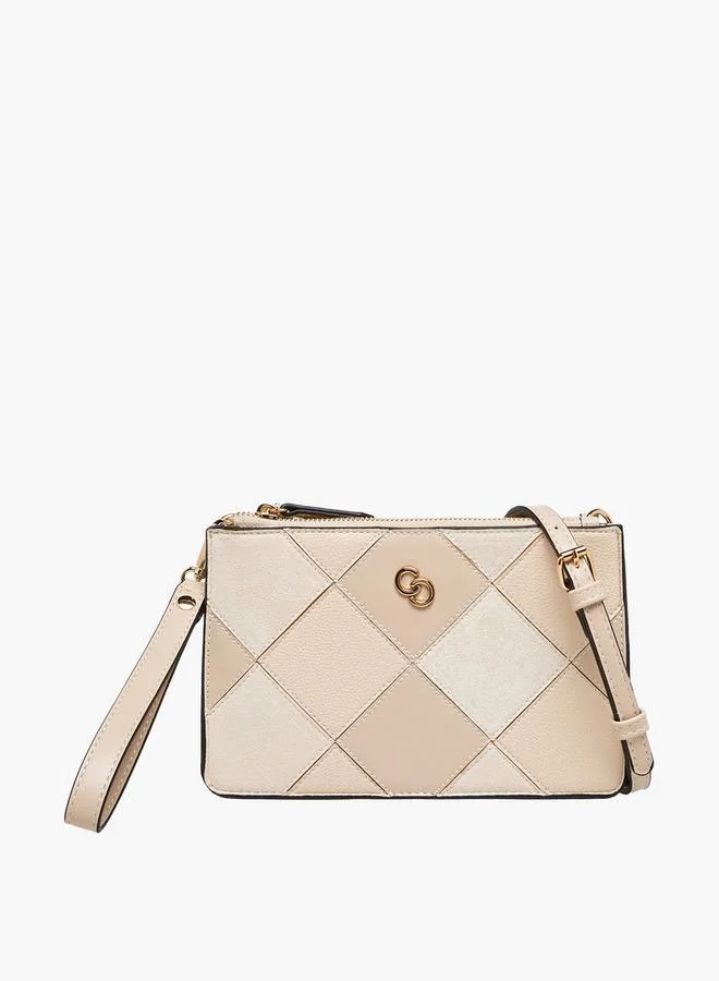 Quilted Crossbody Bag with Zip Closure