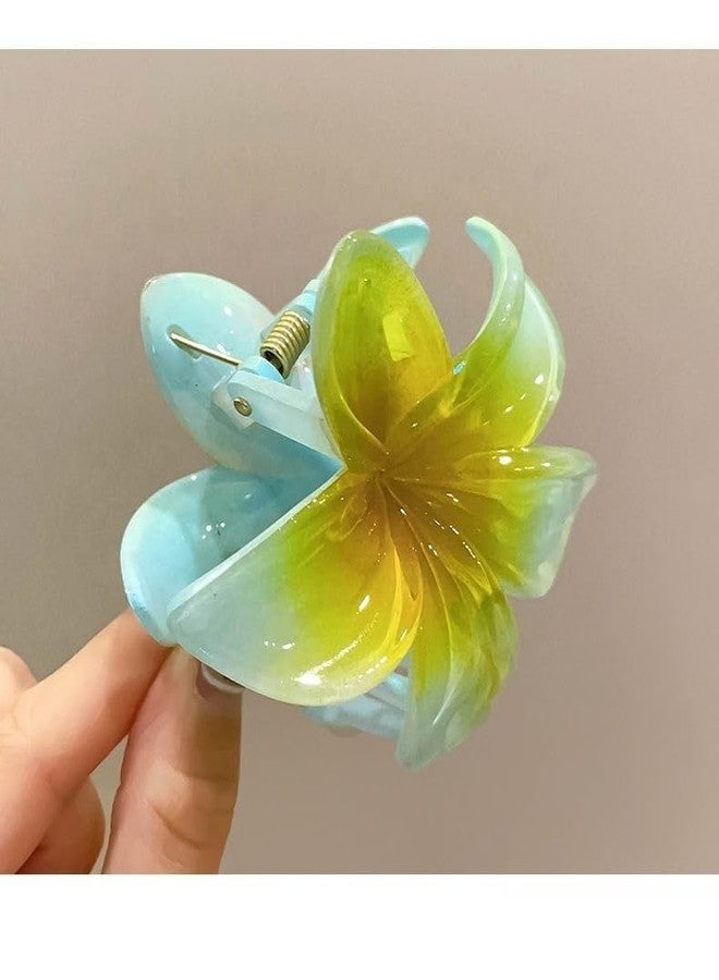 Samyak 6 Pcs Hair Clutcher Plumeria Flower Claws Strong Hold For Thick Thin Hair Clamp (Medium) - Image 5