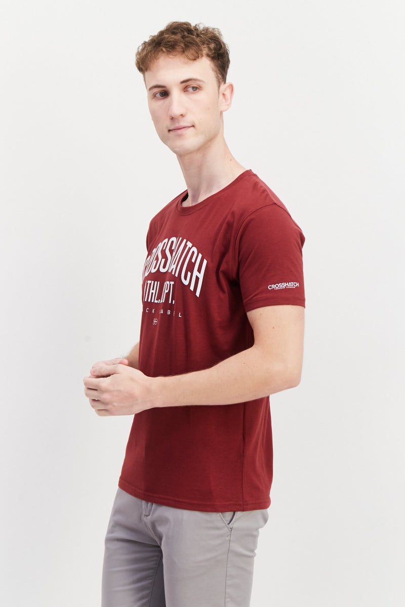 CROSSHATCH Men 2 Pc Crew Neck Short Sleeves Brand Logo T-Shirt, Grey - Image 5