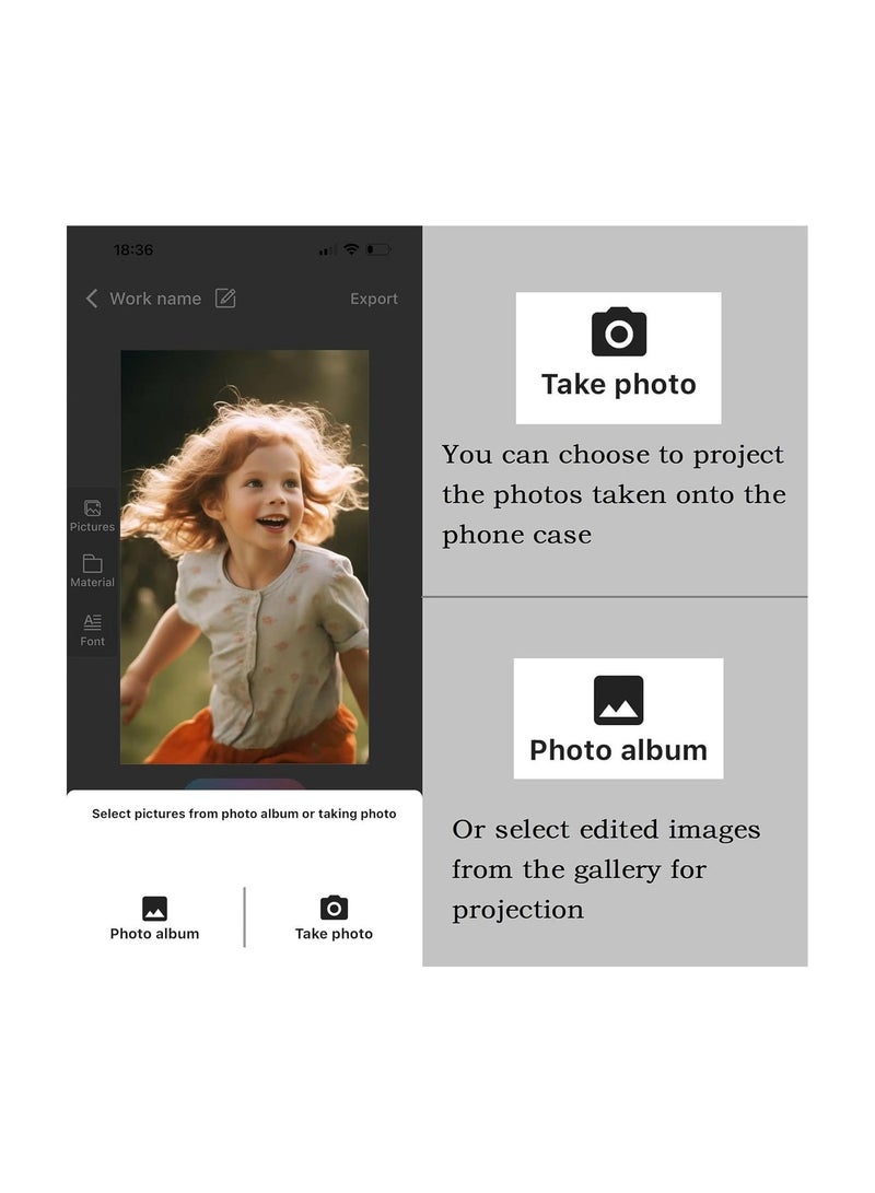 جراب هاتف ذكي بشاشة NFC INK لهاتف iPhone 16 Pro Max - رمادي - Image 5