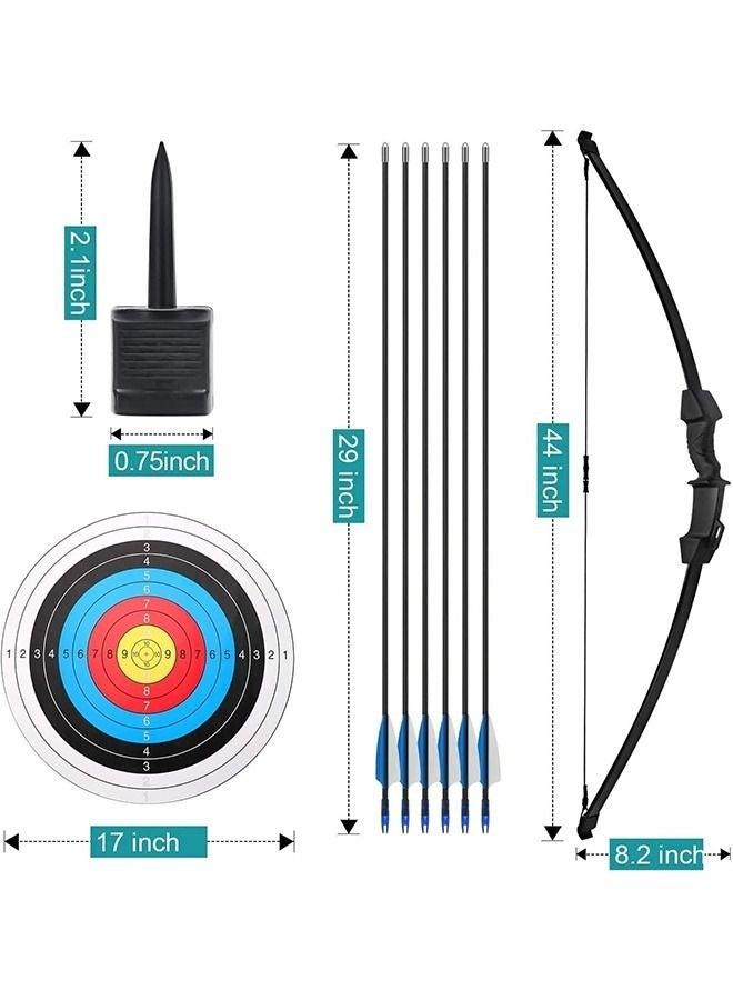 DURKU Kids Bow and Arrow Set, Upgraded Wear-Resistant Youth Bow and Arrow, Kids and Beginner Bow Practice Bow, With 6 Arrows and Accessories, For Outdoor Practice Sports Game Hunting, Easy to Install - Image 4