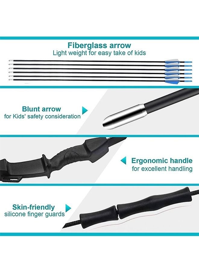 DURKU Kids Bow and Arrow Set, Upgraded Wear-Resistant Youth Bow and Arrow, Kids and Beginner Bow Practice Bow, With 6 Arrows and Accessories, For Outdoor Practice Sports Game Hunting, Easy to Install - Image 3