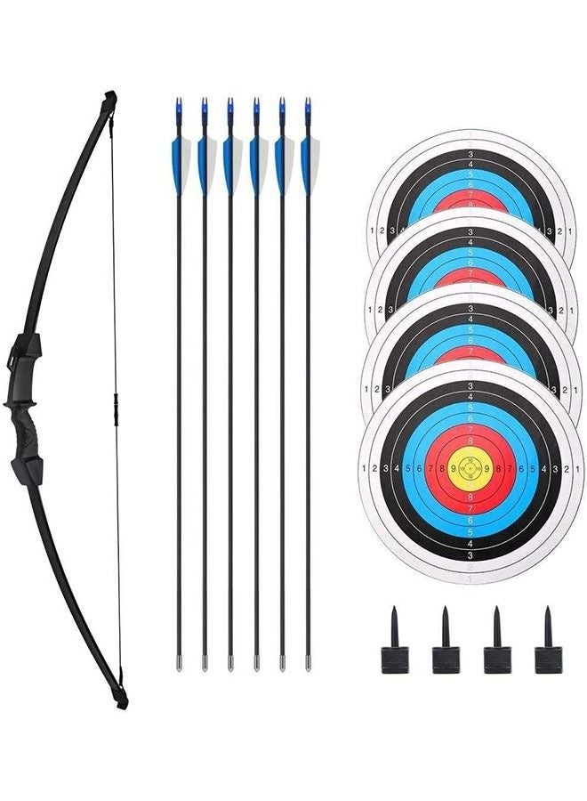 DURKU Kids Bow and Arrow Set, Upgraded Wear-Resistant Youth Bow and Arrow, Kids and Beginner Bow Practice Bow, With 6 Arrows and Accessories, For Outdoor Practice Sports Game Hunting, Easy to Install - Image 1