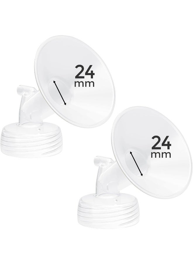 Paruu Pump Parts Compatible with Spectra S1/S2/9 Plus, Not Original Accessories, Replacements Include 24mm Flange, 2Pack - Image 1