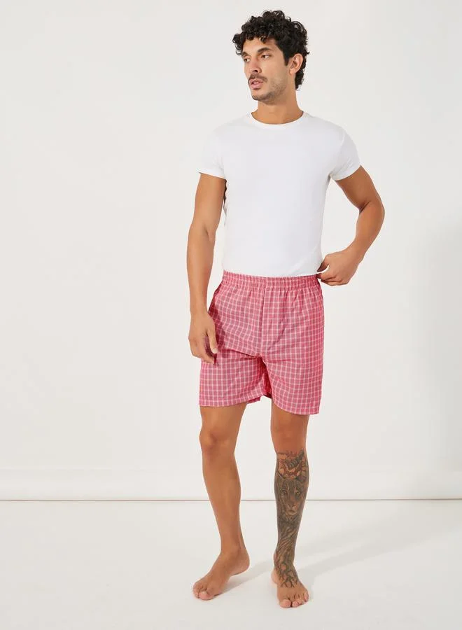 Styli Pack of 2 - Checked Assorted Woven Boxers