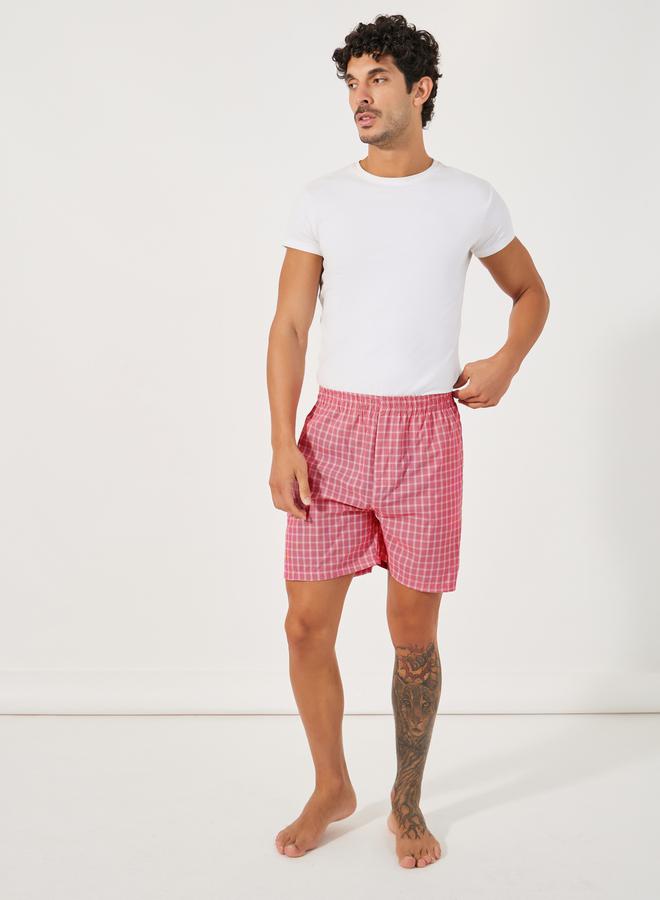 Styli Pack of 2 - Checked Assorted Woven Boxers  - Image 3