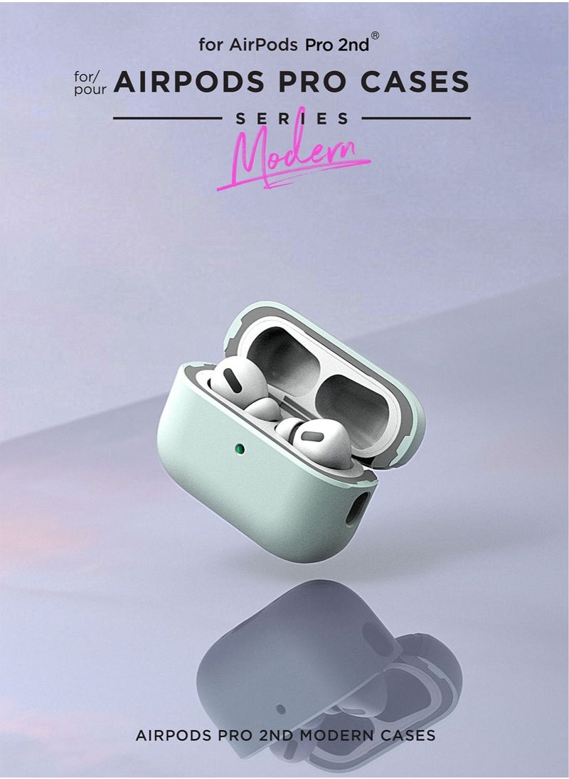 VRS Design - Modern for Airpods Pro 2nd Generation Case (2022) Airpods Pro 2 Case Cover with Leather Strap - Marine Green - Image 1