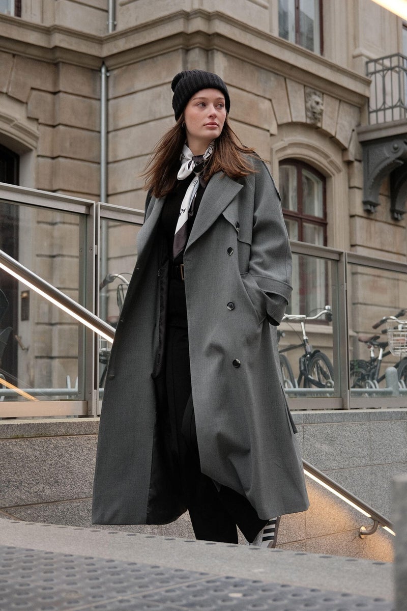 Manuka Premium Oversize Trench Coat Gray  - Image 1