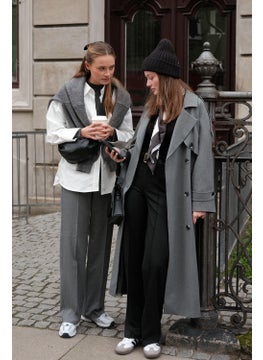 Manuka Premium Oversize Trench Coat Gray  - Image 5