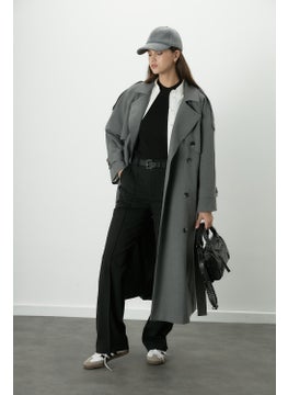 Manuka Premium Oversize Trench Coat Gray  - Image 4