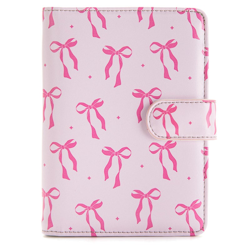 BECEERE Passport Holder for Travel Essentials, RFID Blocking Passport Wallet Cover with Magnetic Closure, Passport Book Holders for Women and Men (Pink Bow) - Image 1