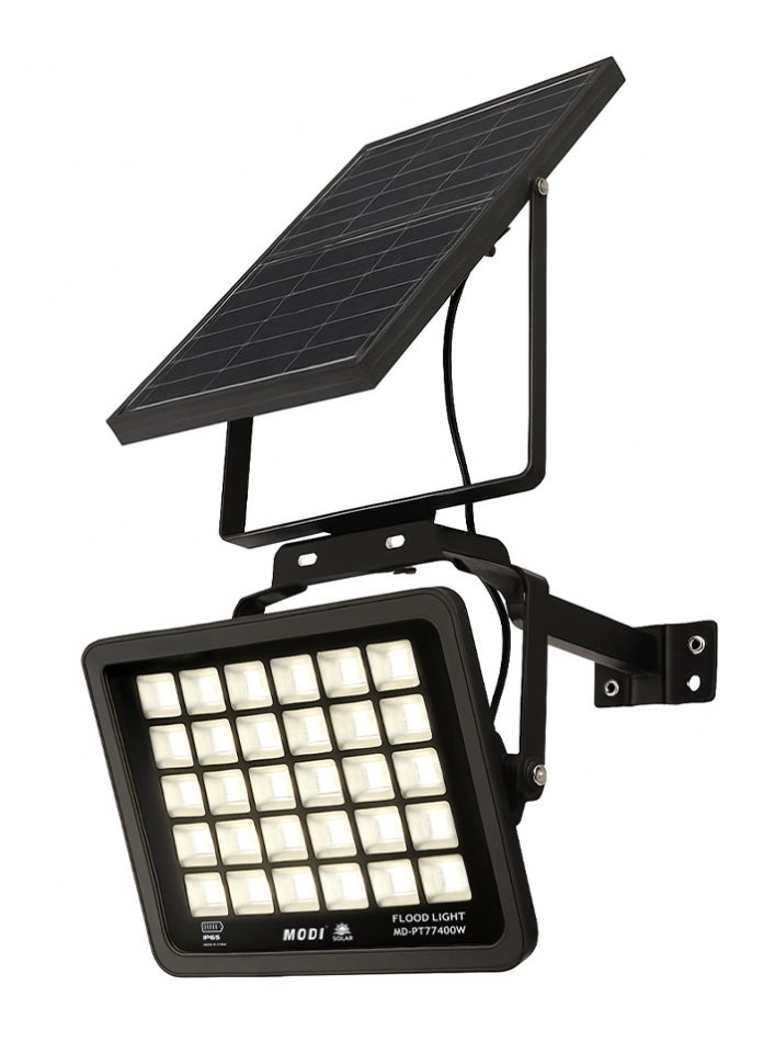 MODI 400W Solar Flood Lights Outdoor, Street and Area Lighting, Dusk to Dawn, IP65 Waterproof, Light Sensing, Remote Control - Image 1