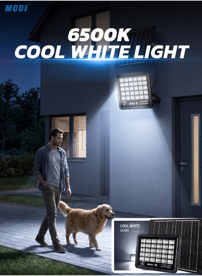 MODI 400W Solar Flood Lights Outdoor, Street and Area Lighting, Dusk to Dawn, IP65 Waterproof, Light Sensing, Remote Control - Image 4