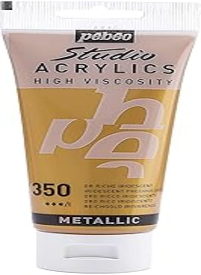 Pebeo - PEBEO - Acrylic Fine Studio Acrylics - Precious Gold - Precious Gold 100ml/3.38oz - Image 1