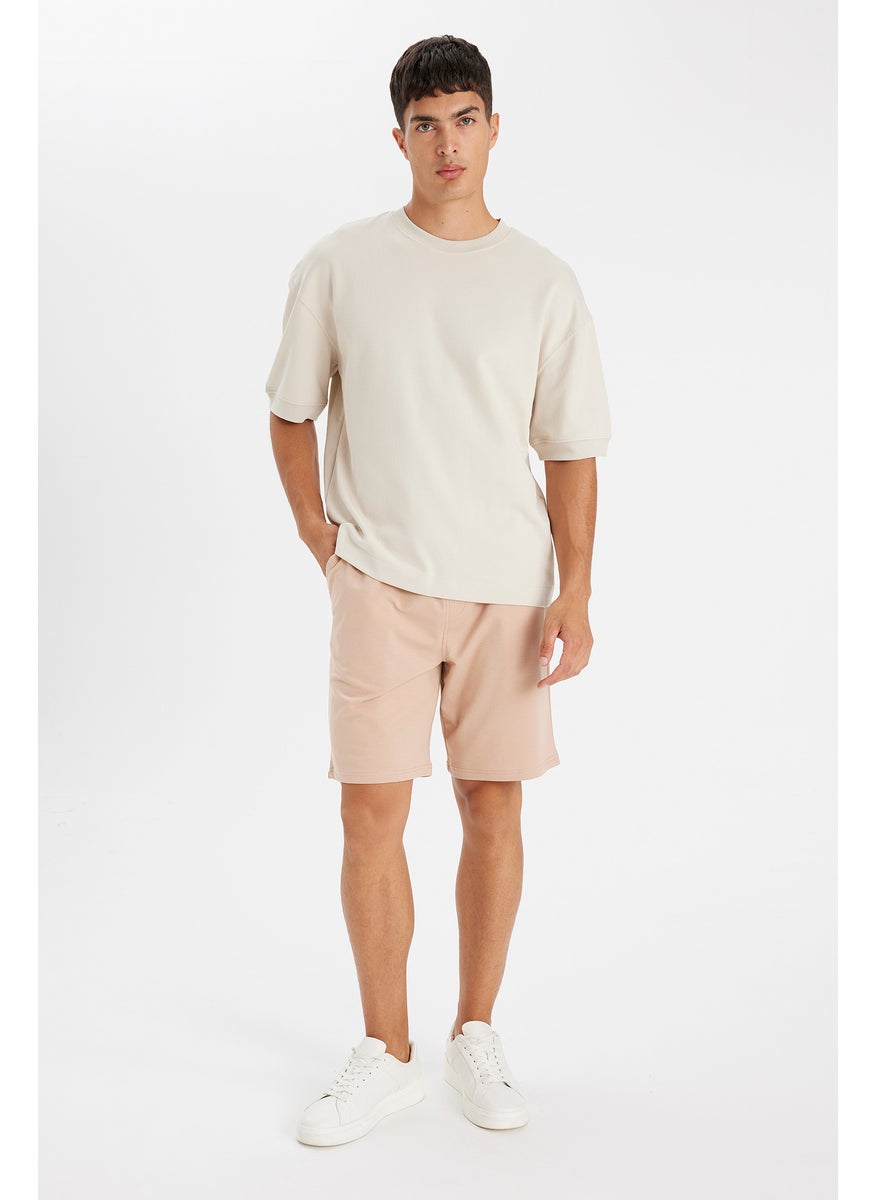 Man Regular Fit Basic Bermuda Shorts