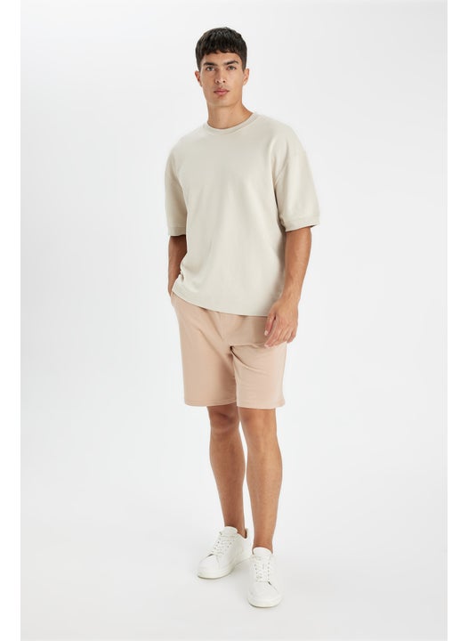 Man Regular Fit Basic Bermuda Shorts