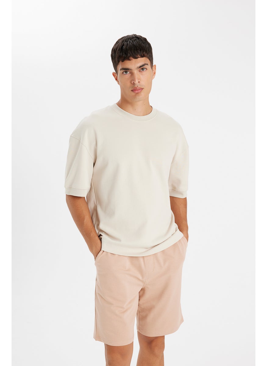 Man Regular Fit Basic Bermuda Shorts