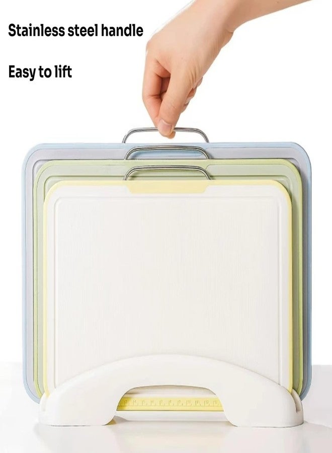 ACAUTO Cutting Boards for Kitchen, Charcuterie Chopping Boards Set of 3 with Stand, Plastic Cutting Mat for Kitchen Dishwasher Safe with Storage Stand - Image 5